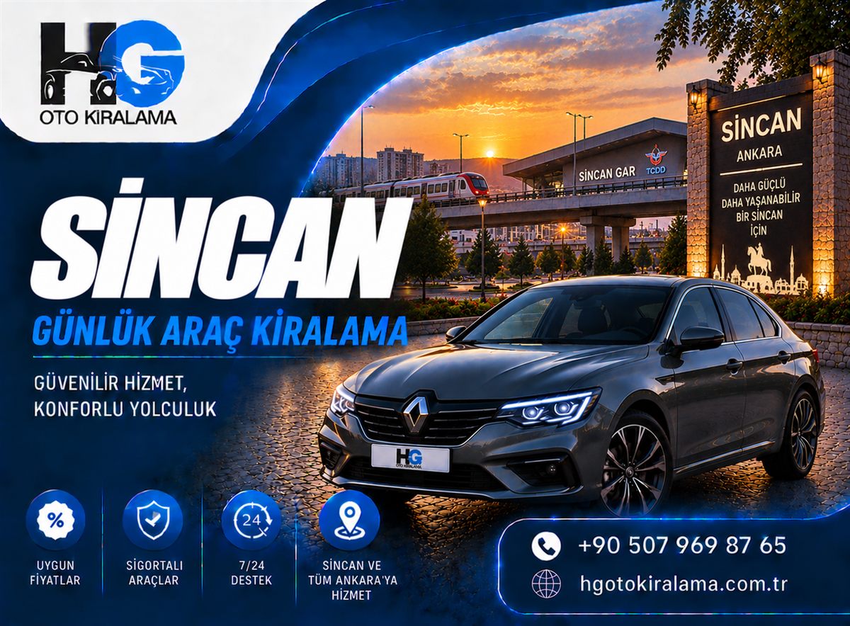 Sincan İlçe Merkezi Araç Kiralama